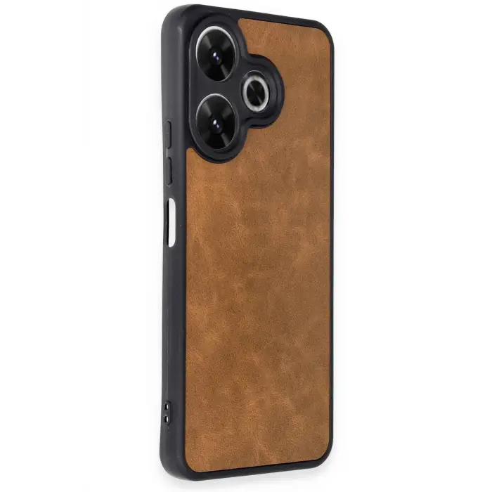 Lopard Xiaomi Redmi 13 4g Kılıf Aras Deri Kapak - Taba