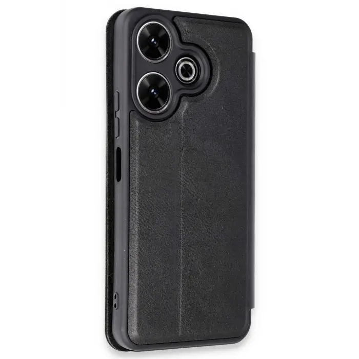 Lopard Xiaomi Redmi 13 4g Kılıf Flip Cover - Siyah