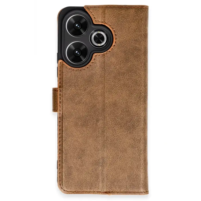 Lopard Xiaomi Redmi 13 4g Kılıf Trend S Plus Kapaklı Kılıf - Taba