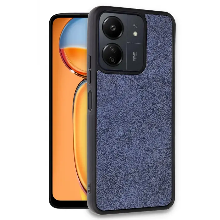 Lopard Xiaomi Redmi 13c Kılıf Aras Deri Kapak - Lacivert