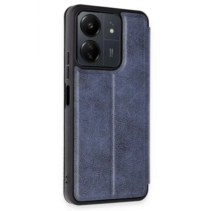 Lopard Xiaomi Redmi 13c Kılıf Flip Cover - Lacivert