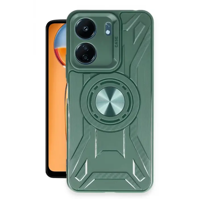 Lopard Xiaomi Redmi 13c Kılıf Lincoln Silikon - Koyu Yeşil