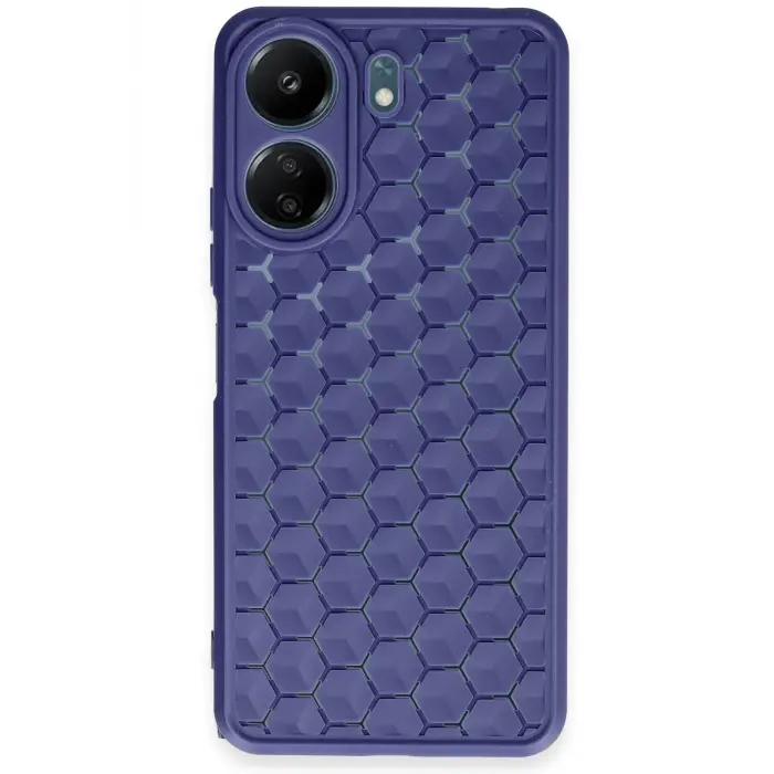 Lopard Xiaomi Redmi 13c Kılıf Petek Silikon Kapak - Lacivert