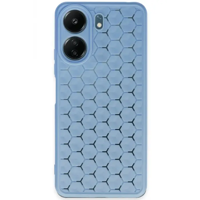 Lopard Xiaomi Redmi 13c Kılıf Petek Silikon Kapak - Mavi