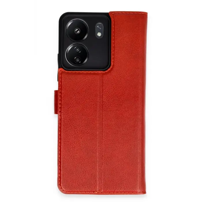 Lopard Xiaomi Redmi 13c Kılıf Trend S Plus Kapaklı Kılıf - Kırmızı