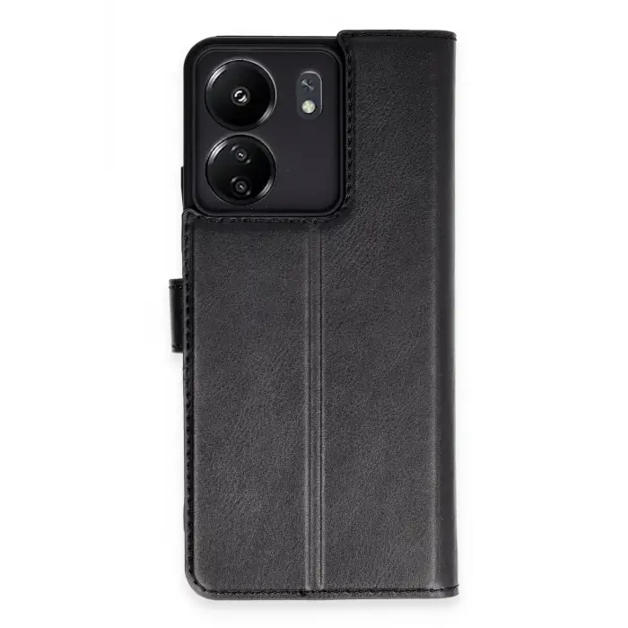 Lopard Xiaomi Redmi 13c Kılıf Trend S Plus Kapaklı Kılıf - Siyah