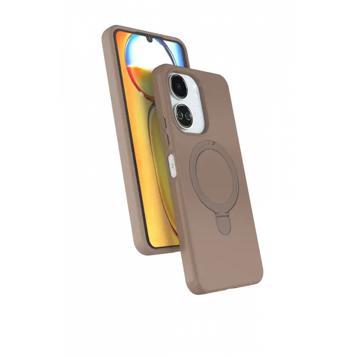 Lopard Xiaomi Redmi 13c Regal Magsafe Standlı Kapak - Çöl Titanyum