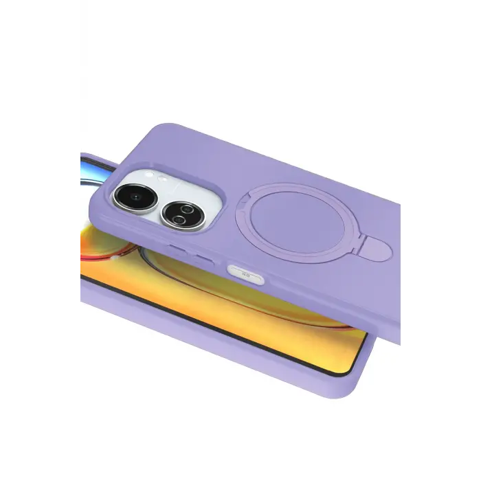 Lopard Xiaomi Redmi 13c Regal Magsafe Standlı Kapak - Lila