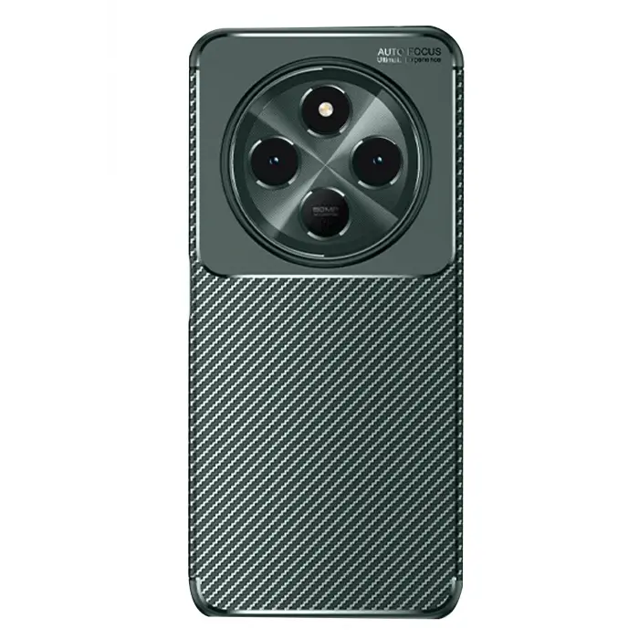 Lopard Xiaomi Redmi 14c Kılıf Auto Focus Karbon Kapak - Koyu Yeşil