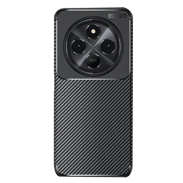 Lopard Xiaomi Redmi 14c Kılıf Auto Focus Karbon Kapak - Siyah