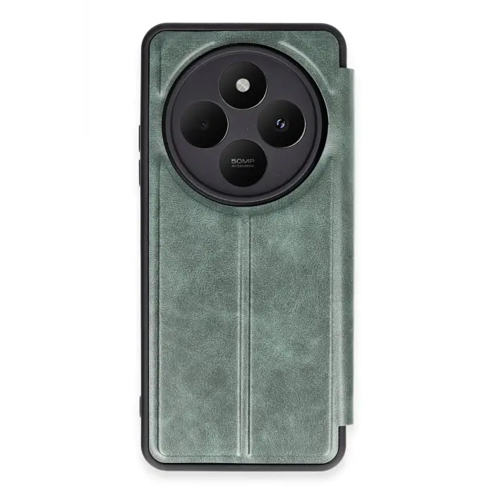 Lopard Xiaomi Redmi 14c Kılıf Flip Cover - Koyu Yeşil