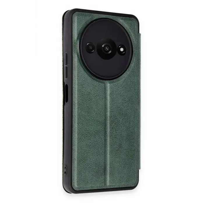 Lopard Xiaomi Redmi A3 4g Kılıf Flip Cover - Koyu Yeşil