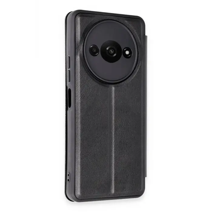 Lopard Xiaomi Redmi A3 4g Kılıf Flip Cover - Siyah