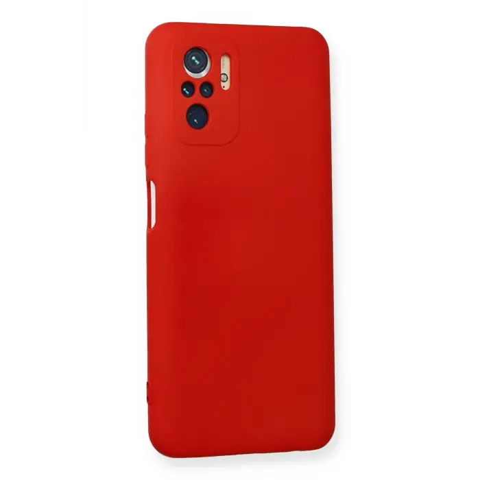 Lopard Xiaomi Redmi Note 10 Kılıf Nano İçi Kadife Silikon - Kırmızı