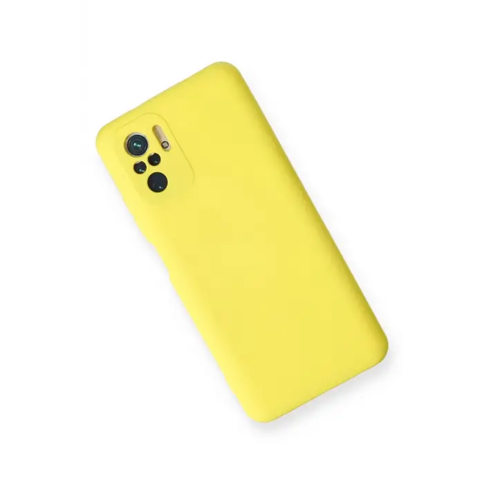 Lopard Xiaomi Redmi Note 10 Kılıf Nano İçi Kadife Silikon - Sarı