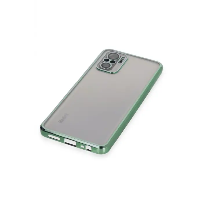 Lopard Xiaomi Redmi Note 10 Kılıf Razer Lensli Silikon - Yeşil