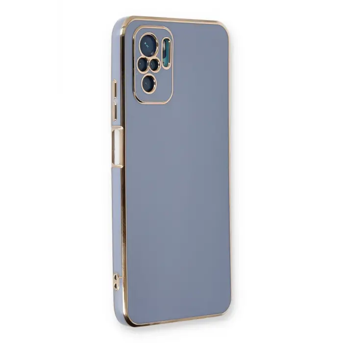 Lopard Xiaomi Redmi Note 10 Kılıf Volet Silikon - Mavi