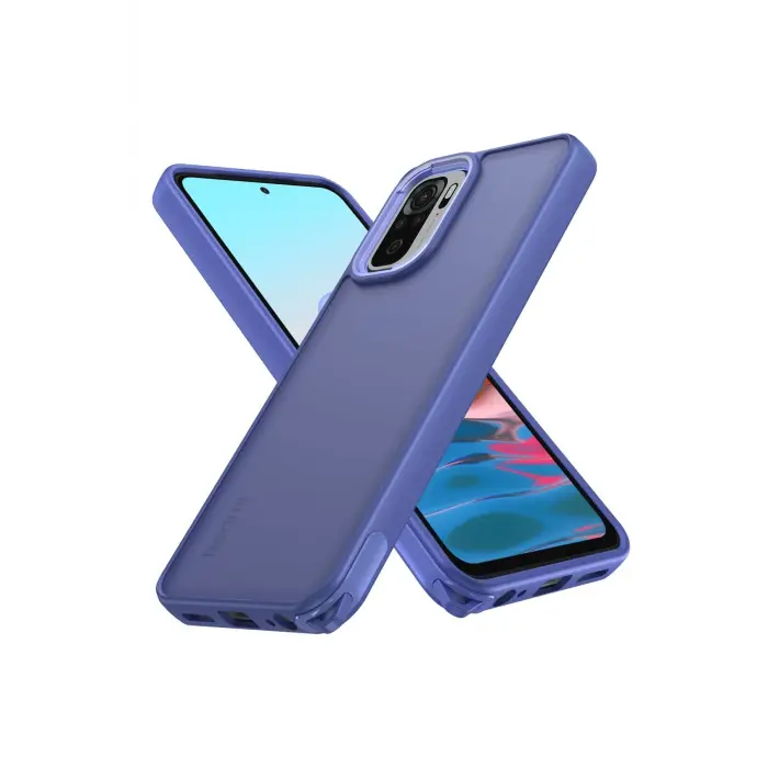 Lopard Xiaomi Redmi Note 10 Pro Kılıf Elegant Kapak - Açık Mavi