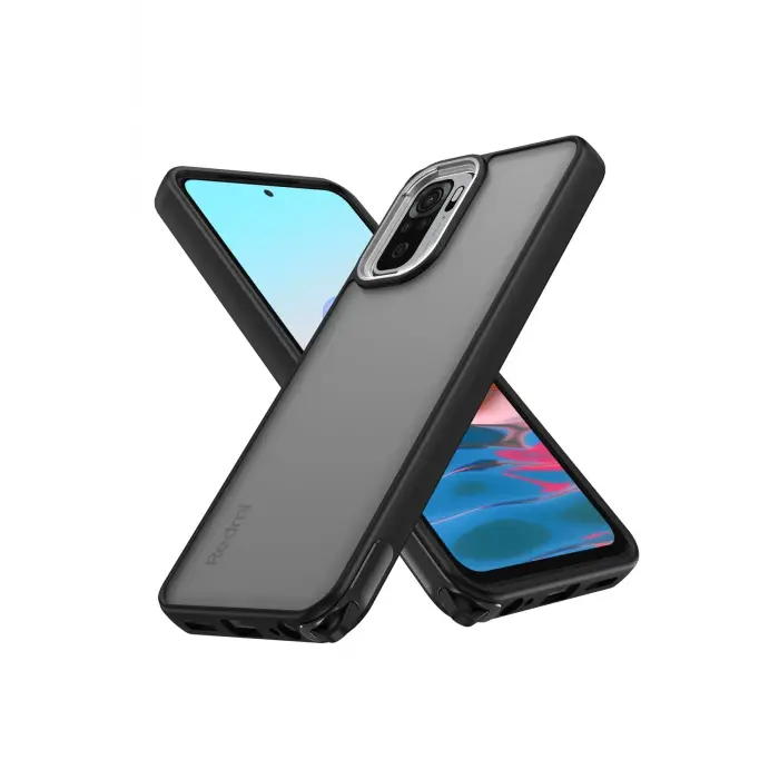 Lopard Xiaomi Redmi Note 10 Pro Kılıf Elegant Kapak - Siyah