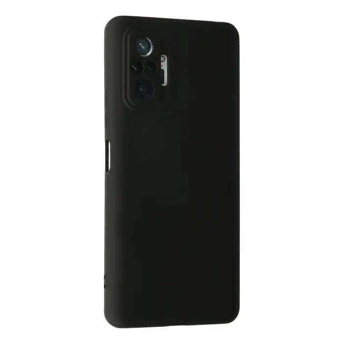 Lopard Xiaomi Redmi Note 10 Pro Kılıf Nano İçi Kadife Silikon - Siyah