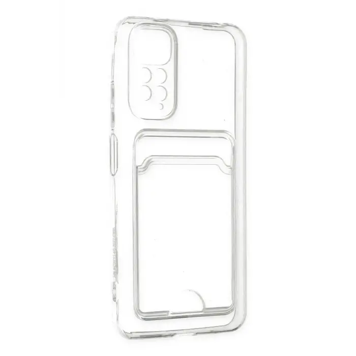 Lopard Xiaomi Redmi Note 11 Kılıf Kart Şeffaf Silikon - Şeffaf