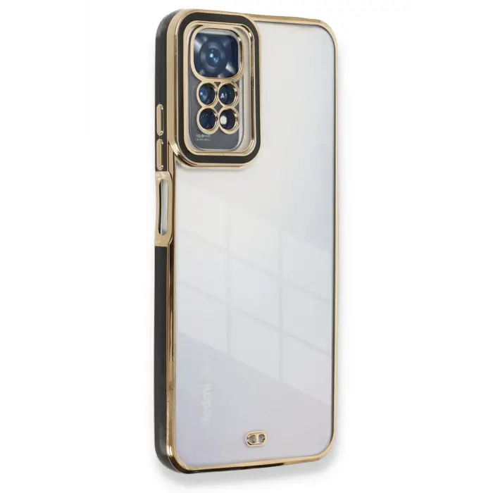 Lopard Xiaomi Redmi Note 11 Kılıf Liva Lens Silikon - Siyah