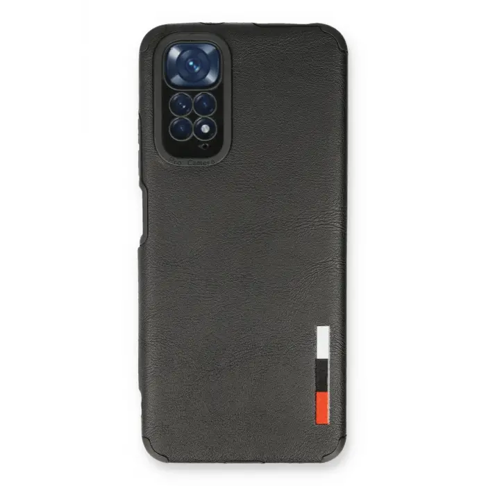 Lopard Xiaomi Redmi Note 11 Kılıf Loop Deri Silikon - Siyah