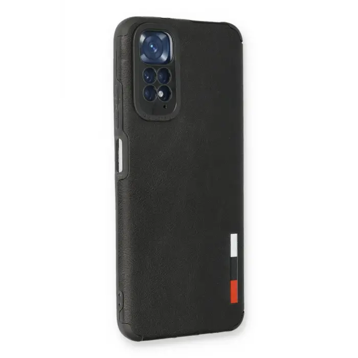 Lopard Xiaomi Redmi Note 11 Kılıf Loop Deri Silikon - Siyah