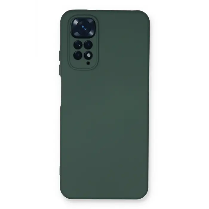 Lopard Xiaomi Redmi Note 11 Kılıf Nano İçi Kadife Silikon - Koyu Yeşil