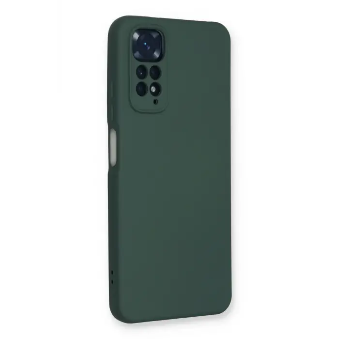 Lopard Xiaomi Redmi Note 11 Kılıf Nano İçi Kadife Silikon - Koyu Yeşil