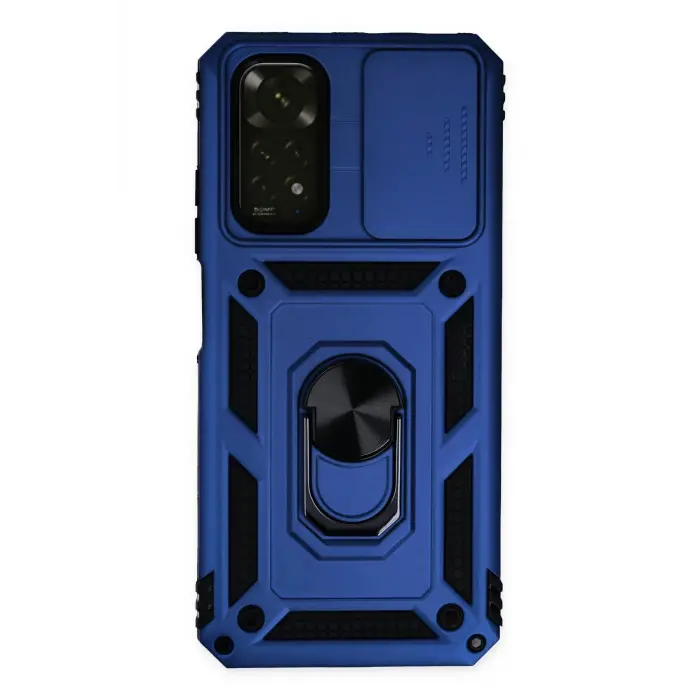 Lopard Xiaomi Redmi Note 11 Kılıf Pars Lens Yüzüklü Silikon - Lacivert