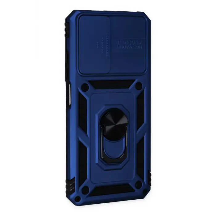 Lopard Xiaomi Redmi Note 11 Kılıf Pars Lens Yüzüklü Silikon - Lacivert