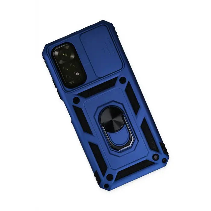 Lopard Xiaomi Redmi Note 11 Kılıf Pars Lens Yüzüklü Silikon - Lacivert