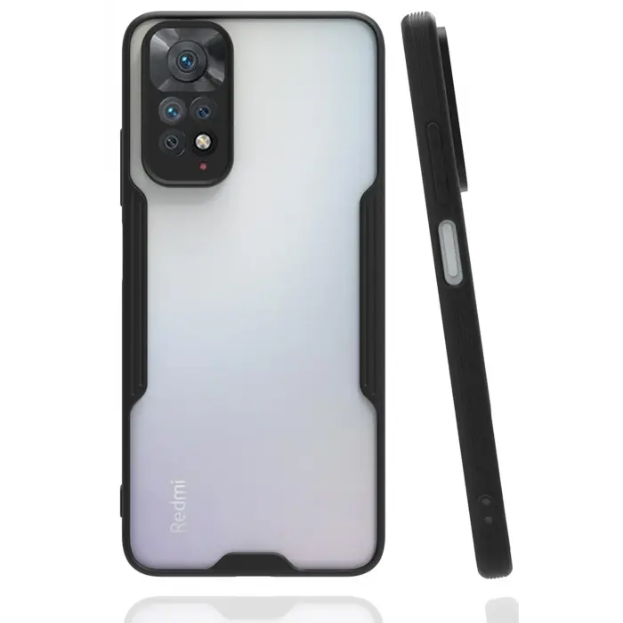 Lopard Xiaomi Redmi Note 11 Kılıf Platin Silikon - Siyah