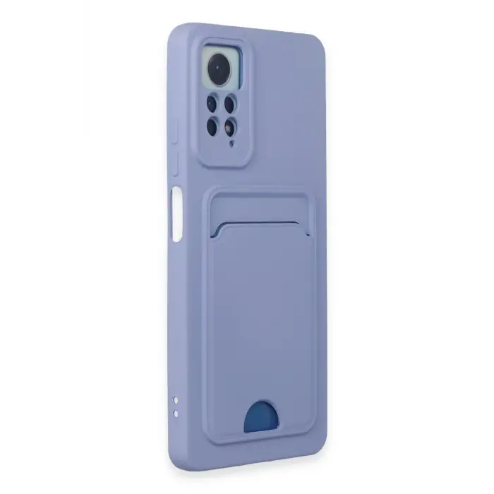 Lopard Xiaomi Redmi Note 11 Pro Kılıf Kelvin Kartvizitli Silikon - Lila