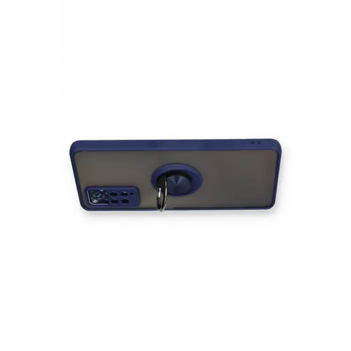 Lopard Xiaomi Redmi Note 11 Pro Kılıf Montreal Yüzüklü Silikon Kapak - Lacivert