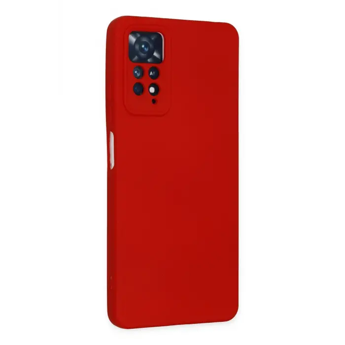 Lopard Xiaomi Redmi Note 11 Pro Kılıf Nano İçi Kadife Silikon - Kırmızı