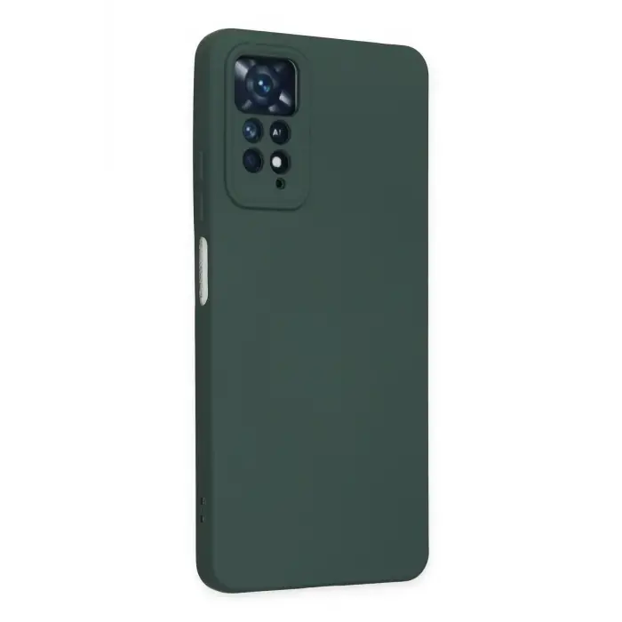 Lopard Xiaomi Redmi Note 11 Pro Kılıf Nano İçi Kadife Silikon - Koyu Yeşil