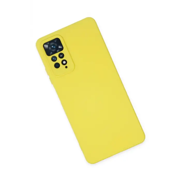 Lopard Xiaomi Redmi Note 11 Pro Kılıf Nano İçi Kadife Silikon - Sarı