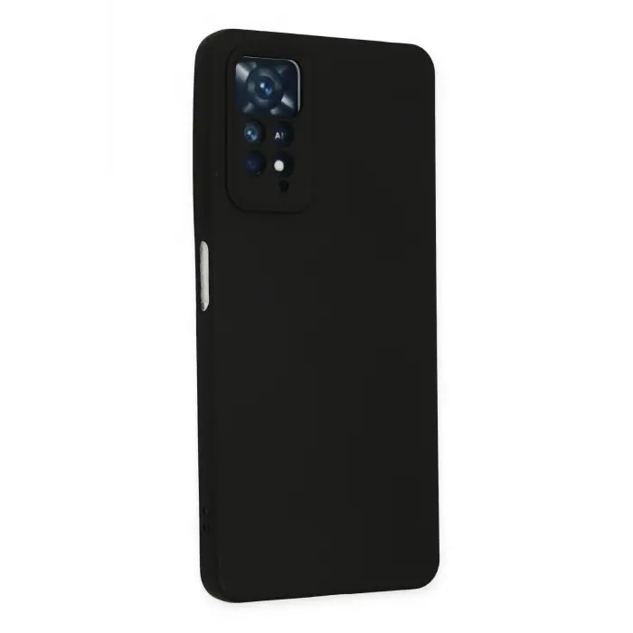 Lopard Xiaomi Redmi Note 11 Pro Kılıf Nano İçi Kadife Silikon - Siyah