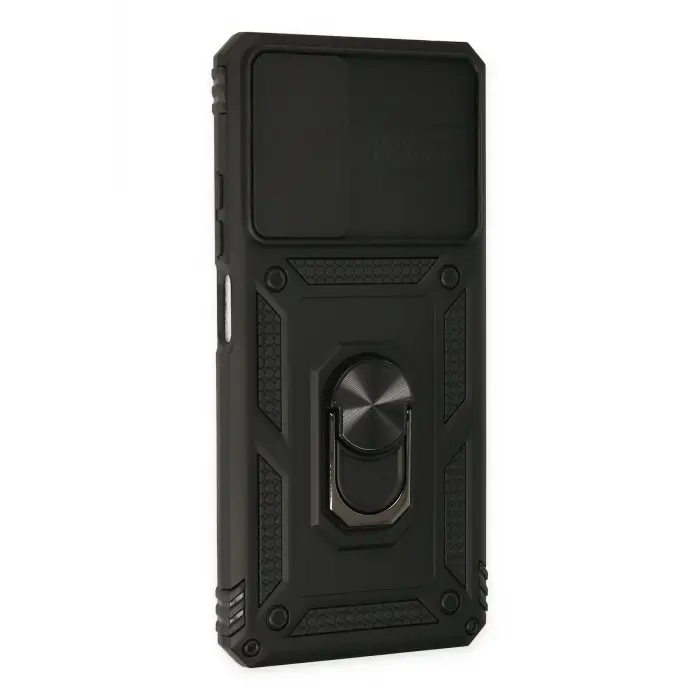 Lopard Xiaomi Redmi Note 11 Pro Kılıf Pars Lens Yüzüklü Silikon - Siyah