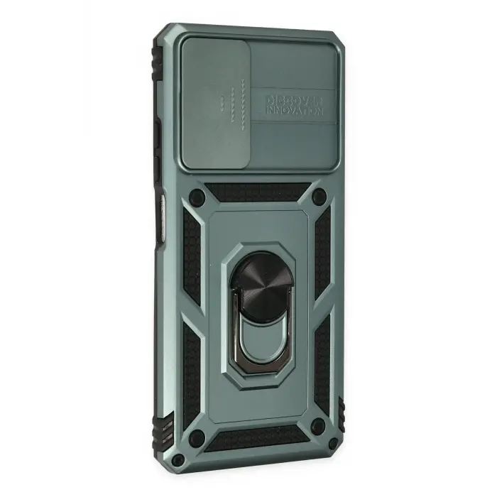 Lopard Xiaomi Redmi Note 11 Pro Kılıf Pars Lens Yüzüklü Silikon - Yeşil