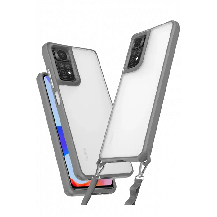 Lopard Xiaomi Redmi Note 11 Pro Kılıf Penta Silikon Kılıf - Titan Gri