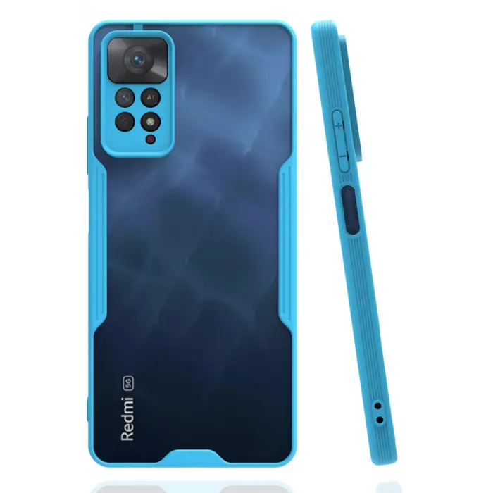 Lopard Xiaomi Redmi Note 11 Pro Kılıf Platin Silikon - Mavi