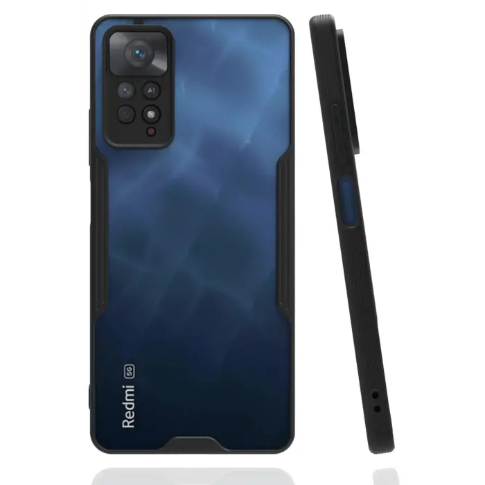 Lopard Xiaomi Redmi Note 11 Pro Kılıf Platin Silikon - Siyah