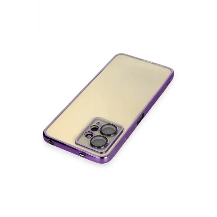 Lopard Xiaomi Redmi Note 12 4g Kılıf Razer Lensli Silikon - Mor