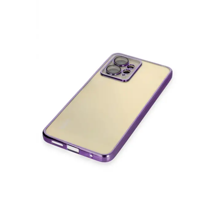 Lopard Xiaomi Redmi Note 12 4g Kılıf Razer Lensli Silikon - Mor