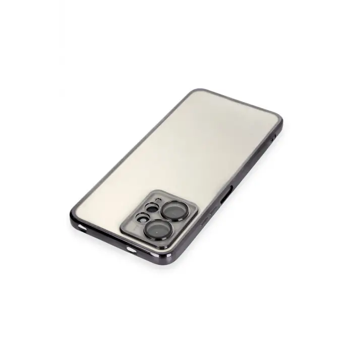 Lopard Xiaomi Redmi Note 12 4g Kılıf Razer Lensli Silikon - Siyah