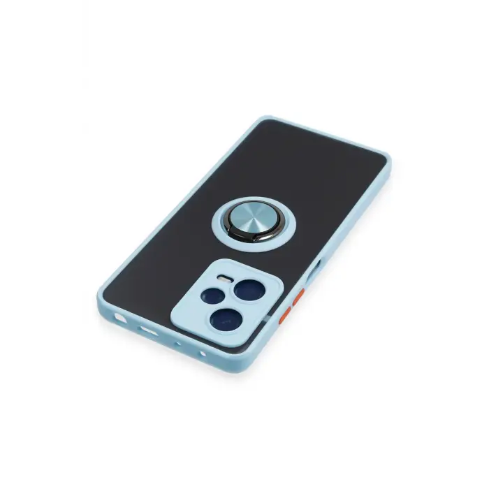 Lopard Xiaomi Redmi Note 12 5g Kılıf Montreal Yüzüklü Silikon Kapak - Buz Mavi