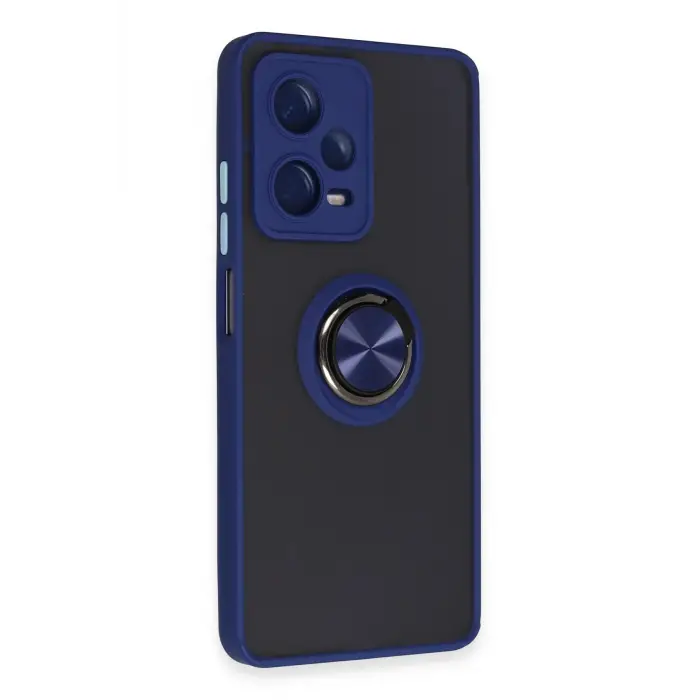 Lopard Xiaomi Redmi Note 12 5g Kılıf Montreal Yüzüklü Silikon Kapak - Lacivert